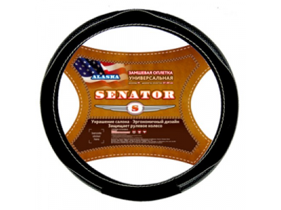 Оплетка "SENATOR" замшевая Alaska Черный М