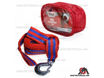 Трос буксировочный лента (4,5 м 6 т.) петля/крюк "RedMark"