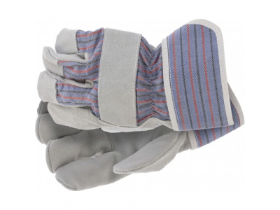 Перчатки спилковые комбинированные, размер XL Сибртех