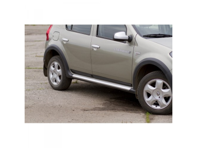 Молдинги на двери узкие для Renault Sandero; Stepway 2009—2013 от РУССКАЯ АРТЕЛЬ Молдинги на двери узкие для Renault Sandero; Stepway 2009—2013