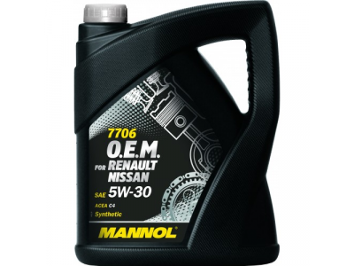 MANNOL 7706 O.E.M. 5W-30 for Renault Nissan 5L